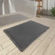 COMFEYA Waffle Bath Mat - Grey