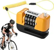 TQEBWUS Motorcycle Brake Lock - Heavy Duty Bike Wheel 4-Digit Combination Locks | Waterproof Locking Devices for Bicycles Motorcycles E-Bikes Security