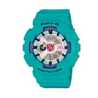 在飛比找PChome商店街優惠-CASIO BABY-G/耀眼亮采藍時尚潮流錶/BA-110