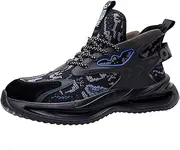 [SUMECH] Steel Toe Shoes for Men Lightweight Safety Work Sneakers Industrial Construction Boots Comfortable Non-Slip Breathable