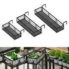 Hanging Railing Planter Shelf Basket Plant Stand for Outdoor Porch Balcony