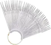 Ipetboom 100pcs Nail Color Plates Pulidor De Uñas Fan Shaped Nail Display Nail Display Polish Board Nail Color Strips Nail Art Tips Display Board Clear Fingernail Polish Nail Display Boards