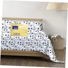 100% Egyptian Cotton Printed Bed Sheets - 600 Thread Queen Printed Floral Blue