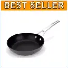 Elegant 8-Inch Induction Ready Frying Pan with Anti-Warp Stainless Steel Base