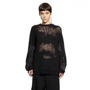 [ANN DEMEULEMEESTER] Lalla Oversize Sweater in Brushed Mohair Black