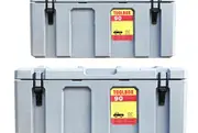 Poly Tool Box Storage 50+90L Case Heavy Duty Waterproof Cargo Box Set Dark Grey