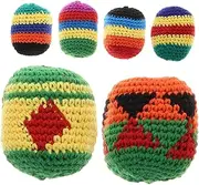 6pcs Sandbag Bean Bag Multicolored Kickball Crochet Multicolored Balls Juggling Crochet Balls Knit Juggling Balls Soft Crochet Balls Juggling Sacks Juggling Play Balls Yarn
