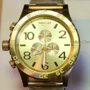 NEW NIXON Watch Mens 51-30 CHRONO GOLD A083502 Mens Women's GIFT FAST SHIP! NICE