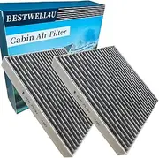 2 Pack BW160 Cabin Air Filter for Tucson (2016-2021),Kona (2018-2022),Veloster (2019-2021),VELOSTER N (2019-2021),VENUE (2020-2022),Sportage (2017-2022),SELTOS (2021-2022),Soul (2020-2022),Replacement for CF12160, BE-160,97133-D1000,97133-D3000.