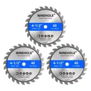 3pack 4 1/2 Inch Circular Saw Blade 40T with 3/8-Inch 40T, 3pcs, Silver