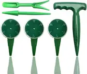 Lainrrew 6 Pack Seeds Dispenser Set, Mini Garden Hand Tools Transplanting Tools Seeds Planter Flower Plant Sower Sowing Seeder Tool, Seedlings Dibber and Widger
