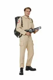 Smiffys 52571XL Officially Licensed Ghostbusters Mens Costume, Beige, X-Large -