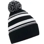 Beechfield Unisex Adult Fan Striped Beanie Bright Royal Blue/White One Size