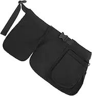 jojofuny Pack Multifunctional Belt Bag Cool Belt Sports Waist Bag Collapsible Pockets Bumbag Handlers Purse Zipper Accessories Running Vest Outdoor Sling Bum Fanny Pouch Black Polyester