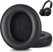 AHG Premium Replacement Soundcore Space Q45 Headphones Ear Pads/Soundcore Q45 Ear Cushions Compatible with Anker Soundcore Space Q45 Headphones (Black). Premium Protein Leather/High-Density Foam