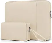 HYZUO 13.3-14 Inch Laptop Sleeve Bag Set for MacBook Pro 14 M4/M3/M2/M1, MacBook Air/Pro 13.3, 13.5"/13.8" Surface Book/Laptop, Notebook Case for 13.3" HP Dell Lenovo Asus Acer, Sand