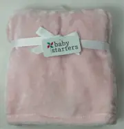 NWT Baby Starters Girls Pink Embossed Flowers Floral Pattern Super Soft Blanket