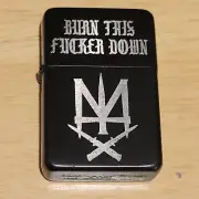 Meth Syndicate BURN THIS DOWN Flint Lighter Engraved Windproof NEW