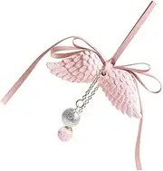 VINTORKY Wing Pendant Rearview Mirror Vanilla Car Perfume Diffuser Scents Of The Lid Hanging Ornament for Auto Pink Plaster