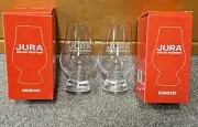 2 x JURA WHISKY GLENCAIRN GLASSES - NEW & BOXED