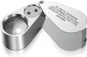 Leffis 40X Jewelers Loupe Magnifier Magnifying Glasses, LED/UV Illuminated Jewel
