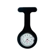 Silicone Nurse Brooch Tunic Fob Watch Nursing Nurses Pendant Pocket Watch - Black