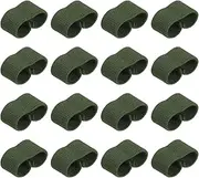 [uxcell] Elastic Belt Keepers, 16 Pack Strap Organizers Web Belt Loop Stays Backpack Strap Holder for 1.6" Wide Belts/Straps, Green