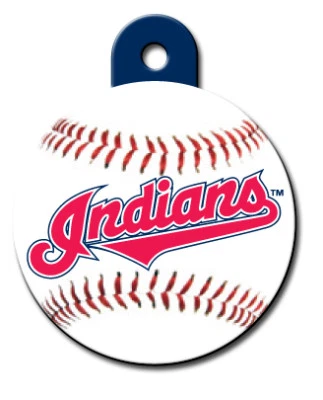 MLB Engraved Cleveland Indians Pet ID Tag fast ssh