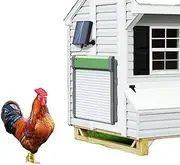 Solar Powered Automatic Light Sensing Chicken Door for Coop Hutch