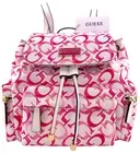 GUESS AVIEL LOGO BACKPACK BAG HANDBAG Pink White AUTHENTIC • BRAND NEW WITH TAGS