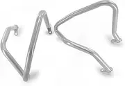 Motorcycle Accessories Upper+Lower Engine Guard Crash Bar Highway Protector, Compatible with G650GS Sertao 08-16 F650GS Dakar 99-08(Silver Upper)