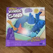 Sandbox Set, 1lb Blue Play Sand, Sandbox Storage, 4 Molds and Tools, Sensory ...