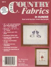 Even Weave Needlework Fabric 10" x 13" Regency Mills Printed Design Frame Green