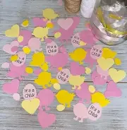 Baby Chick Confetti Girl Baby shower decorations It's a chick baby girl decor