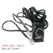 Car Navigation 4 Pin 6 Pin to Dual USB Panel Interface Extension Cable Adapter