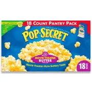 Popcorn, Movie Theater Butter, 3.0 Ounce Microwave Bags, 18 Count Box