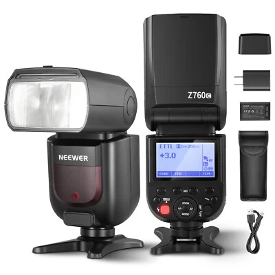 NEEWER Z760-C 76Ws GN60 2.4G 1/8000s HSS TTL Flash Speedlite for Canon DSLR