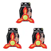 6pc Pawsnclaws 22cm Fetch Flyer Dog/Pet Foam Dart Toy w/ Tennis Ball Assort