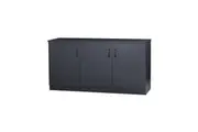 Maestro Furniture Cairo Large Wooden 3-Door Sideboard Buffet Unit Storage Cabinet Black Oak