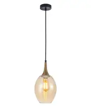 BROTE Interior Wine Glass Shape Pendant Light- Bronze Amber