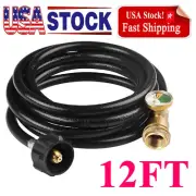 12Ft Propane Tank Adapter Hose for QCC1 Type1 LP Gas Grill 1lb to 20lb Converter