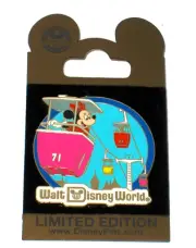 LE Disney Pin ✿ Minnie Gold Card Collection Retro WDW Skyway Ride Mickey Mouse