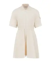 Moncler Logo Patch Two-Way Zipped Dress S,M cream