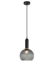 Vintaj Wine Glass Shape Pendant Light Smokey Black