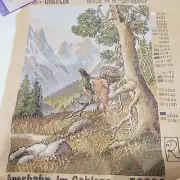 LARGE RICO GOBELIN Painted Needlepoint Canvas 59282 W. Germany Pheasant Bird