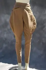 Womens Khaki Cropped Breeches Horse Riding Polo Pants Hinting Jodhpurs Trousers