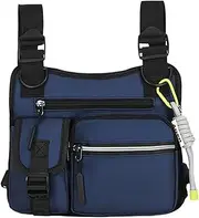 Outdoor Chest Bag for Men, Adjustable Multifunctional Chest Bags, Lightweight Hiking Climbing Bag with Fixing Strap
