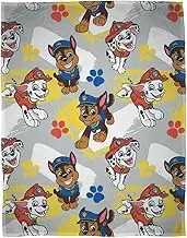 Character World Official Licensed Paw Patrol Fleece Blanket Super Soft Warm Throw in Blob Design with Marshall and Skye