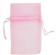 12 Pink Organza 3x4" Drawstring Jewelry Gift Bags with Drawstring
