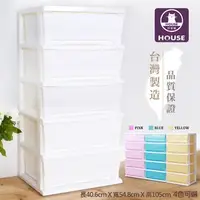 在飛比找特力屋線上購物優惠-[特價]【HOUSE】大面寬-夏日超大五層玩具衣物收納櫃(多